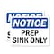 Signmission Prep Sink Only, 5 in W x Rectangle, Vinyl Decal OS-2PACK-NS-D-35-L-17788 - alternate 1